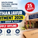 SZCC Thanjavur recruitment 2026 notification for 25 Group A, B and C posts, Advt SZCC-01/2026, offline application, last date 3 November 2026